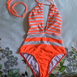 Ted Baker London One Piece Swimsuit Neon Orange 🍊